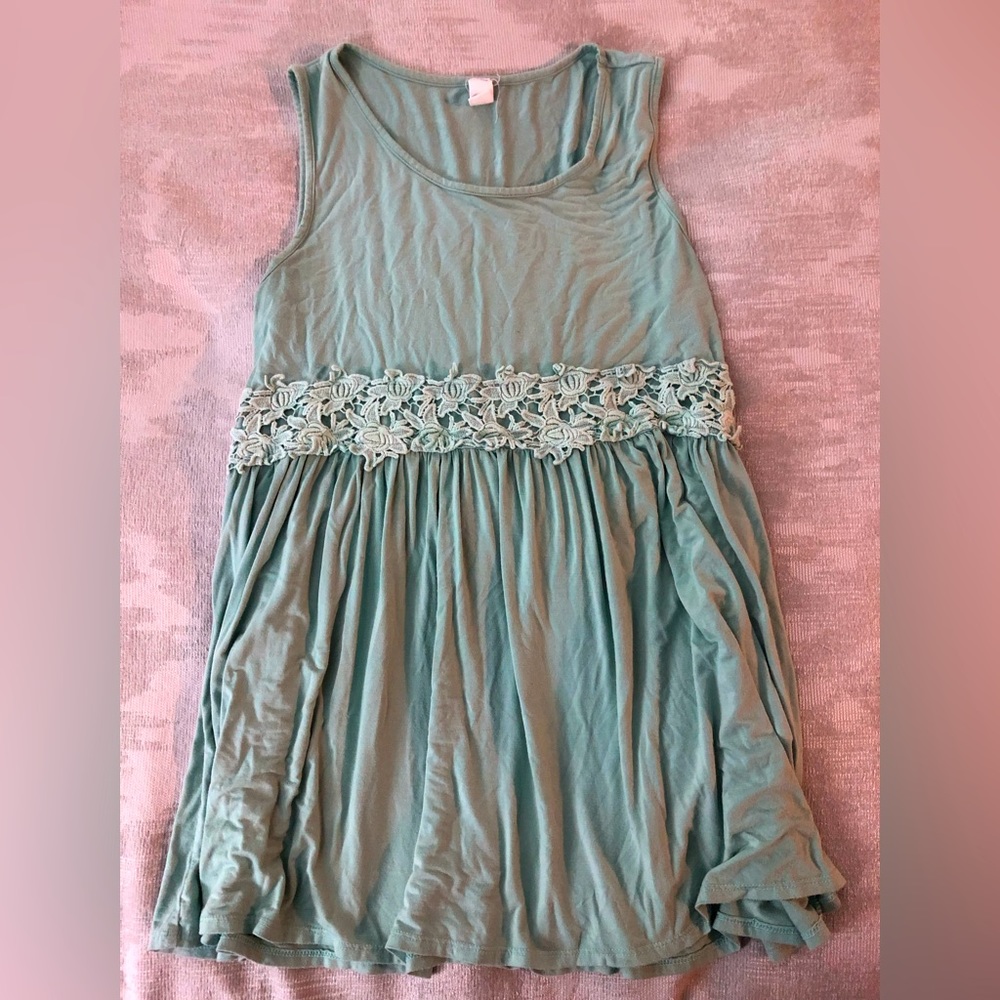 Cute Green Maternity Tank Top